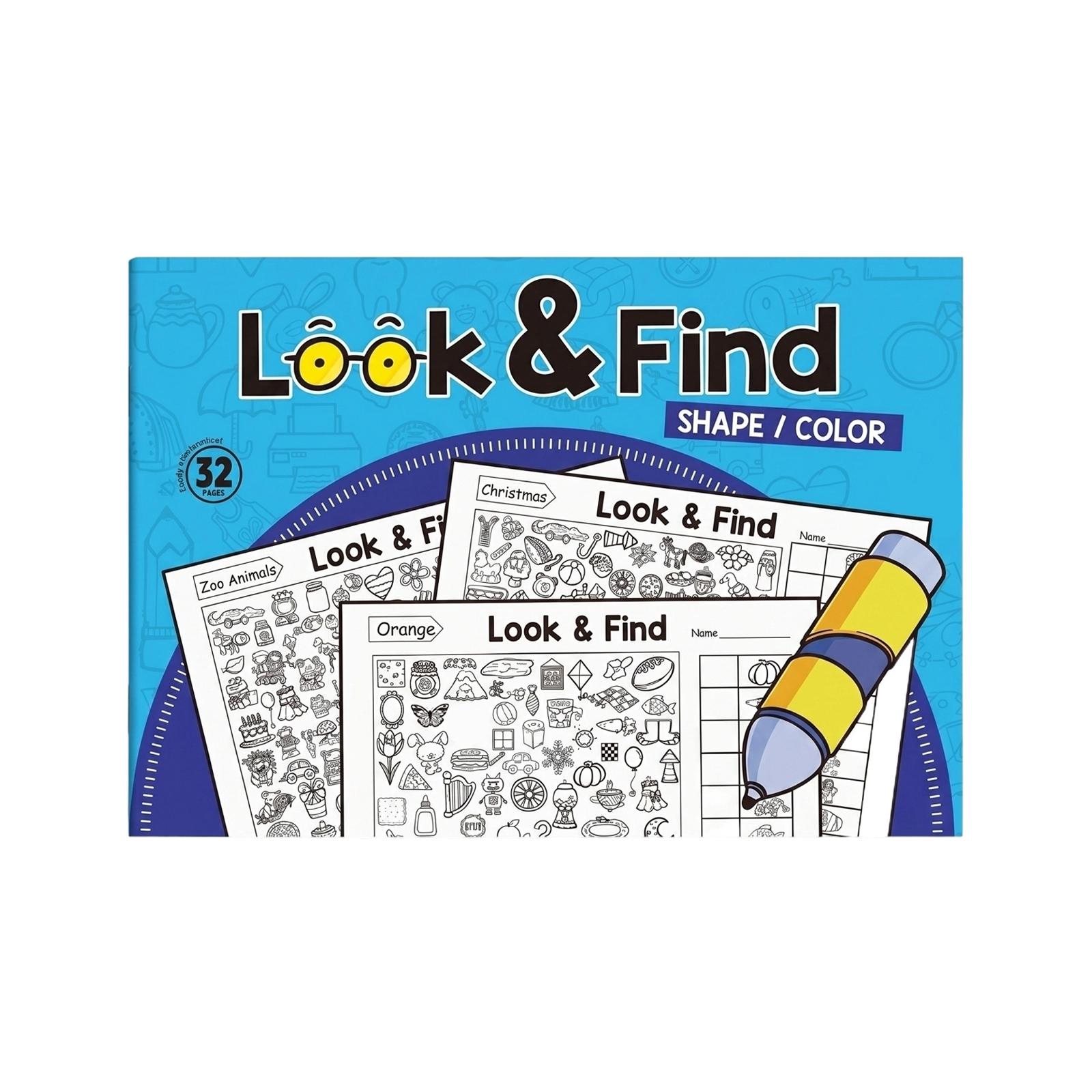 

Attention Training For Ages 2-6: Fun Coloring Early Education Interactive IQ Development Learning Book For Babies one size синий