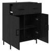 Sideboard in Black Oak Look 69.5 x 34 x 90 cm Particleboard