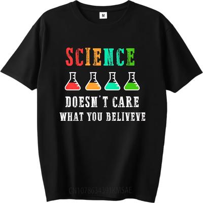 Fashion Tshirt Rock Unisex O Neck T Shirt Brand Science Doesnt Care What You Believe Boys Tee Shirt Minimalist Teeshirt