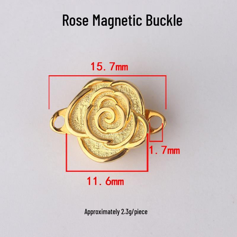 Tingxiang Rose Flower S925 Silver Magnetic Clasp Bracelet  Necklace Connector