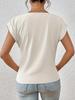 2026 Bestseller Solid V-Neck Short-Sleeve Women's T-shirt: Elegant Spring/Summer Style