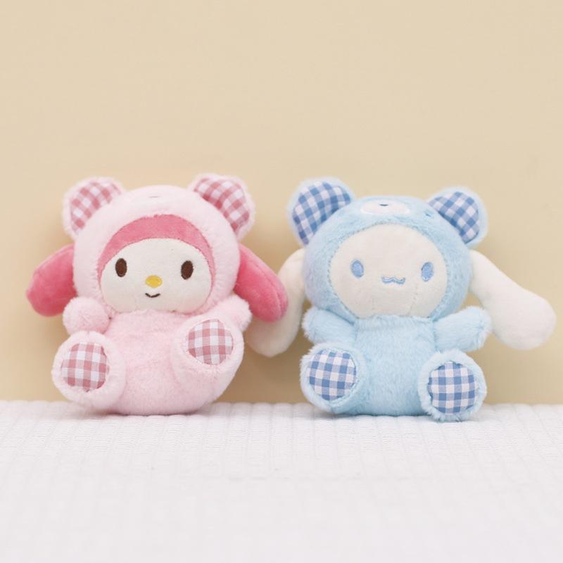 Cute Sanrio Melody Cinnamoroll Kuromi Plush Pendant Doll Keychain Gift