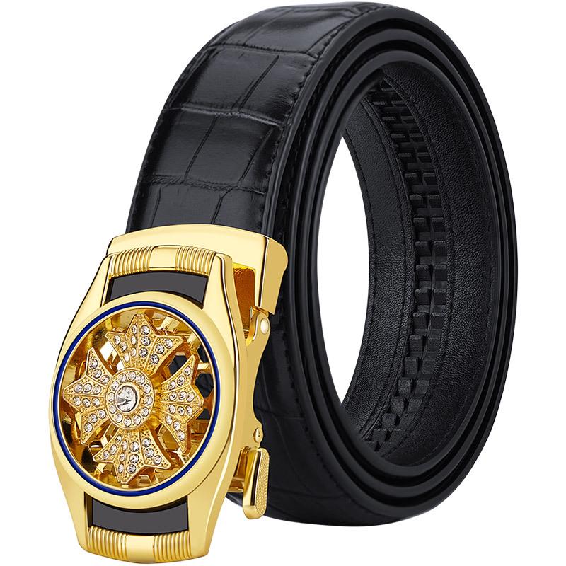 

Чоловічий ремінь з натуральної шкіри Emperor Paul на удачу - Діловий кежуал 105 cm