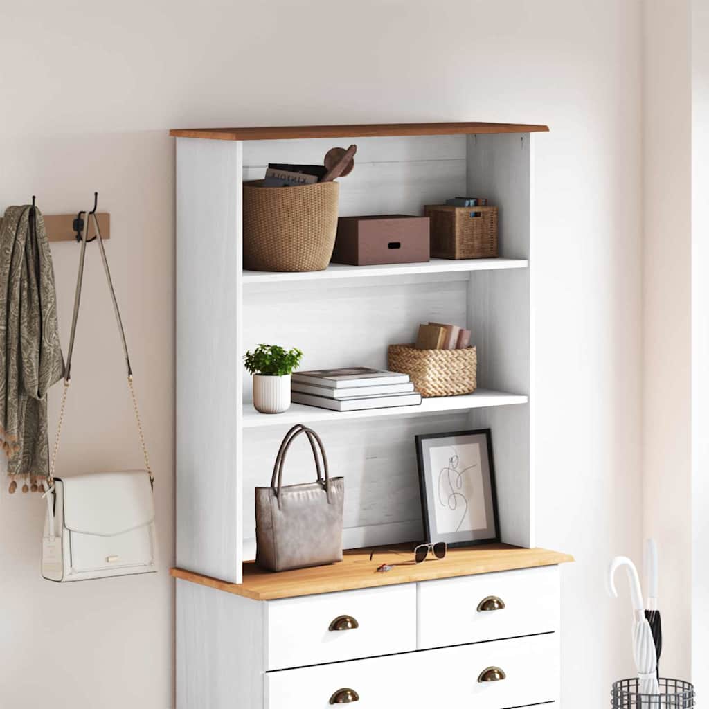 Schrank ASKIM 91 x 30 x 104 cm Massivholz Kiefer