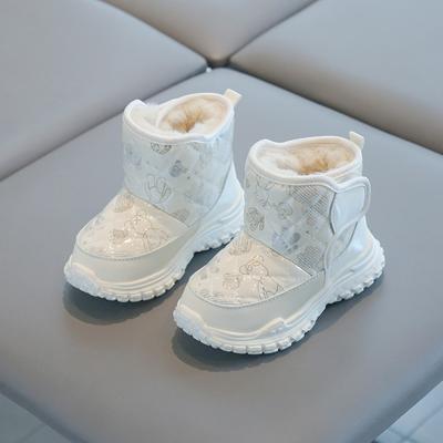 Ragazzi e ragazze invernali imbottiti caldi cotone scarpe spesse suola antiscivolo in vernice impermeabile antiscivolo stivali da neve