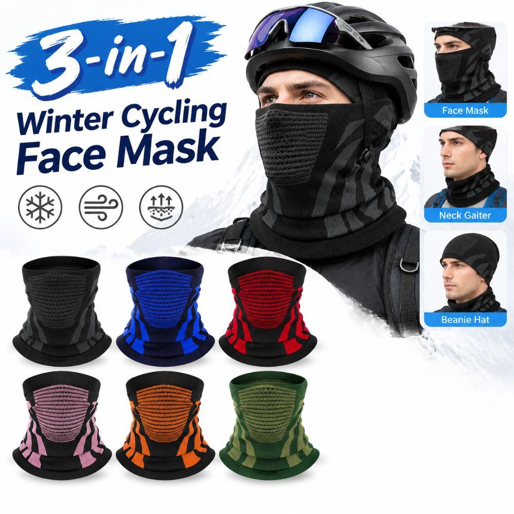 Ear Loop Winter Neck Warmer Windproof Thermal Neck Scarf New Seamless Balaclava  Cycling