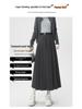 Women's 2024 High-Waisted Wool Pleated Midi Skirt – Autumn/Winter Slimming A-Line