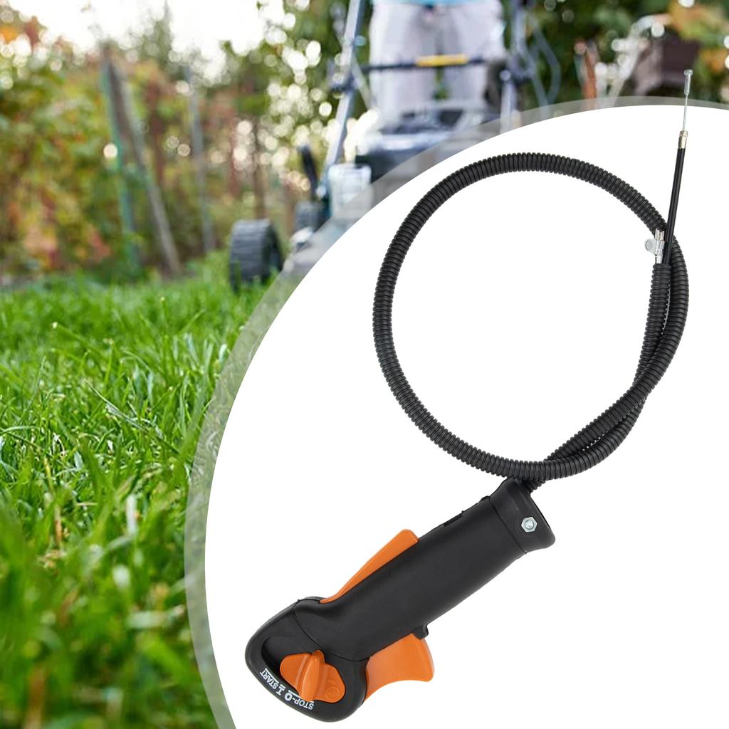 Throttle Control Handle Replacement for FS120 F 00 F 50 Lawn Mower Part OEM Compatible Plastic Handle with 1 Meter Line