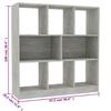 Bookshelf Concrete Grey 97.5 x 29.5 x 100 cm Engineered Wood