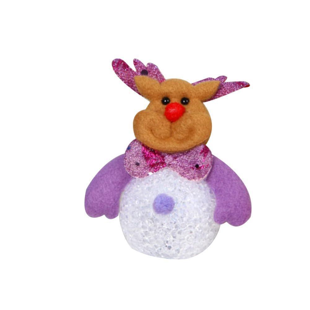 

Christmas Luminous Lovely Pendant Santa Claussnowmanbearelk Eyelantern Snowman Led Night Light