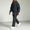 Men's Casual Color Hooded Sweatshirt Set Loose Fit Comfort Everyday Pullover