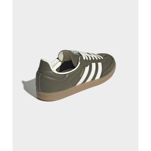 adidas Samba OG Medium Raw Khaki Gum Unisex Sneakers Bruin Off-White JR0890