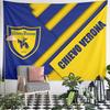 Diagonal blue and yellow stripes with "CHIEVO VERONA" and a shield logo. Patterned tapestry for bedroom and living room home decor
