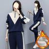 Thick and Warm Sports Outfit for Women, Autumn-winter Korean Style Long-sleeved Hoodie Casual Wear Two-piece Set