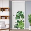 Potted Green Plant Wall Sticker Turtle Back Bamboo Leaf Decor for Restaurant Living Room Balcony Glass Door Bathroom Vinyl Adhesive Decal