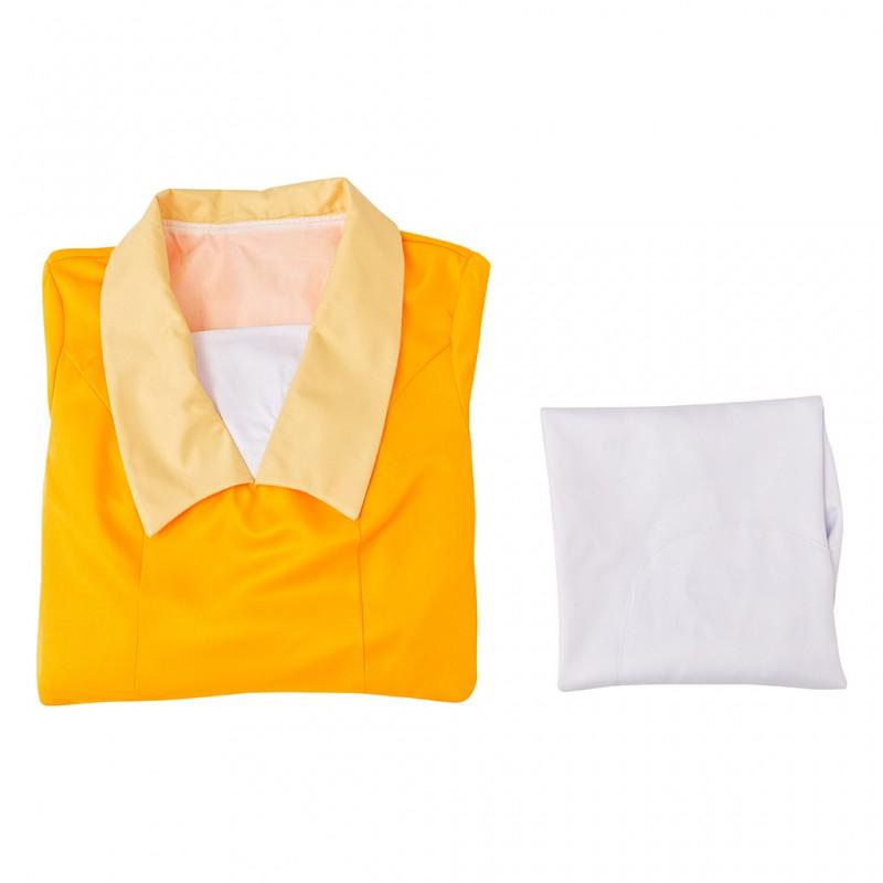 Frog Princess Cosplay Costume Yellow Servant Dress Anime Role Play Outfit