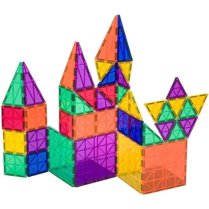 Ensemble classique de tuiles magnétiques 3d de playmags - 50 pièces