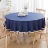 Round Waterproof & Oil-Proof Tablecloth - Solid Color, Premium Quality, Wash-Free Dining Table Cover
