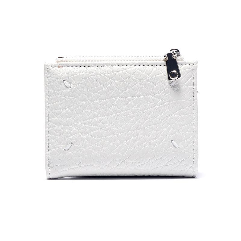 Women's Wallet Ins Women's Small Wallet Women's High-end Short Wallet Change Bag Solid Color Zipper Hand-held