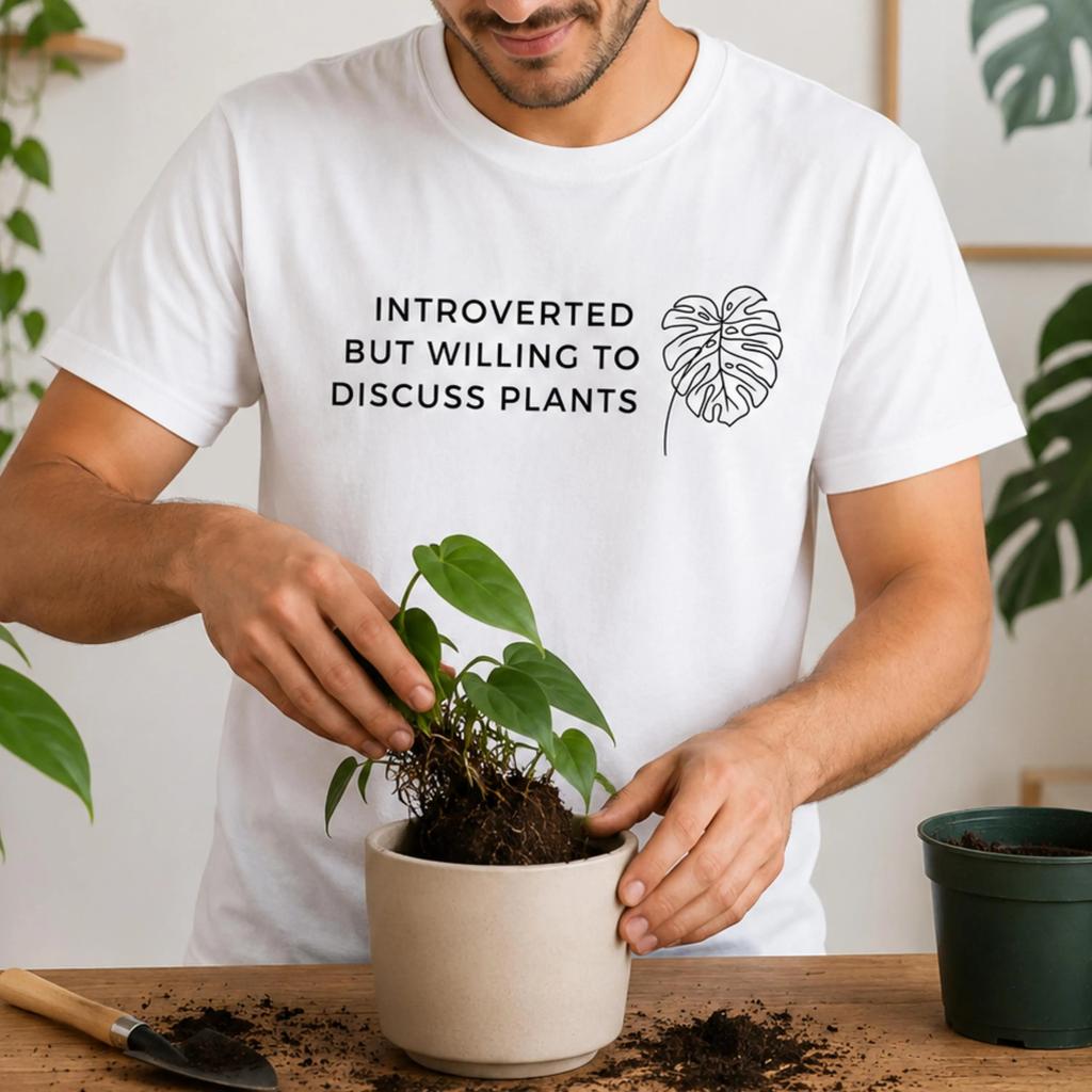Introverted But Willing To Discuss Plants Tshirt Funny Plant Lover Tee Introvert Gardening Shirt 2026 Casual Fashion