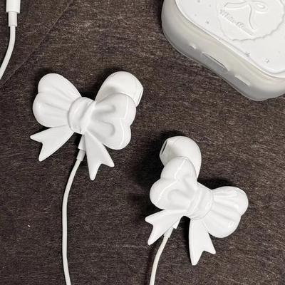 Snap-On Design Bow Headphone Charms Buckle Style Headphone Decor Clips New Earbud Charm