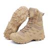 New Men's Motorcycle Boots, High-quality Cowhide Plush Tactical Boots, Flying Desert Boots, Hiking Shoes, Outdoor Sports And Hun
