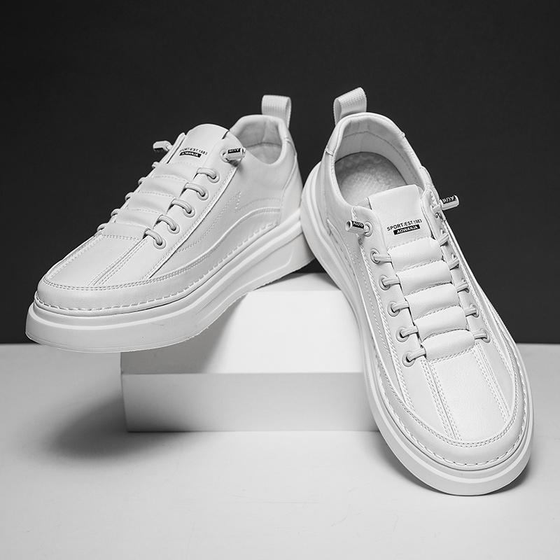 Fashion Hot Sale Men's Leather Casual Shoes Soft Sole Lace-up Oxford Shoes Handmade Male Tenis Masculino New Design Skateboard Footwear