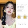 2025 New Retro Hong Kong Style Colorful Earrings: Luxury, High-End Studs, Exaggerated Fashion for Women