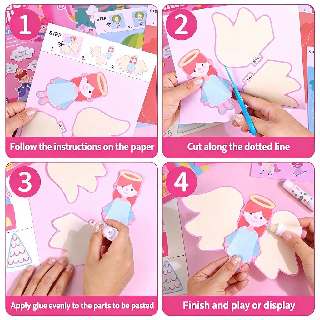 Kids Cutting Set for Creative Activities, DIY Scissor Skills for Children