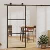Vidaxl Sliding Door With Hardware, Esg Glass And Aluminium, 90X205 Cm