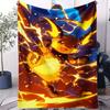 Pokémon Electric Eevee Flannel Blanket Hot Anime Soft Warm Throw for Sofa Bed Couch Cover Nap Cape Shawl Camping Fans Kids Gift
