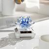 Reflective Rotating Crystal Lotus Figurine Solar Powered Car Air Fragrance Diffuser  Perfume