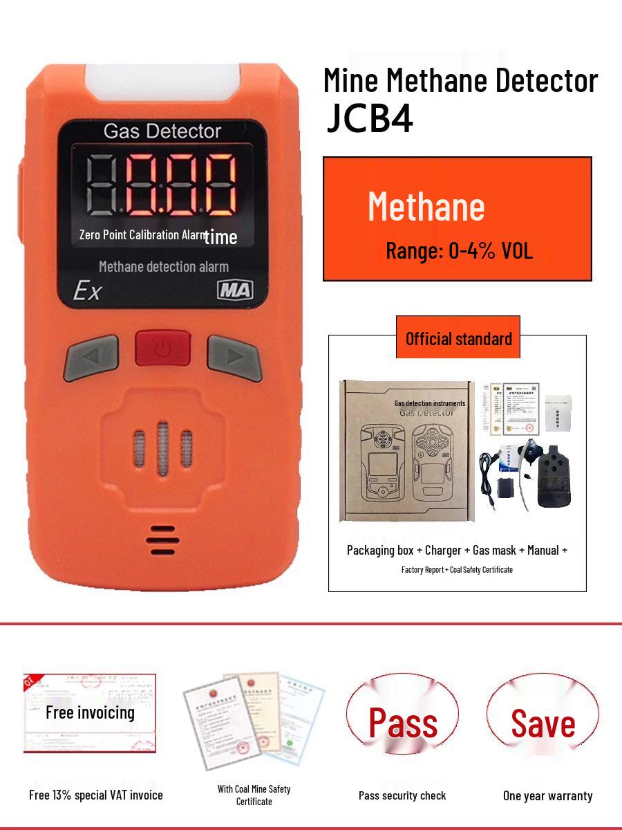 Portable Explosion-Proof Four-in-One Gas Detector for Coal Mines, CD3 CD4 Multi-Parameter Alarm Methane Detector JCB4 (Coal Safety Certificate)