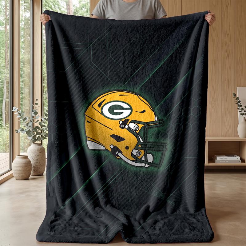 Coperta in Flanella Pile Green Bay Packers Coperta Calda e Accogliente per Divano Letto Viaggio Uso Stagionale
