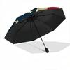 1pc flagUmbrella Portable Folding Umbrella Iron Frame Hole Bone Structure Outdoor Home Umbrella