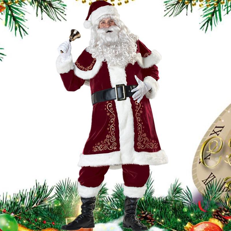 Santa Claus Costume Deluxe Edition, Christmas Ball Couple Performance Costume