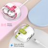 Transparente Hülle für Samsung Galaxy Buds3/Buds3 Pro Galvanisiertes TPU + PC Ohrhörer-Schutz mit Schloss-Schnalle