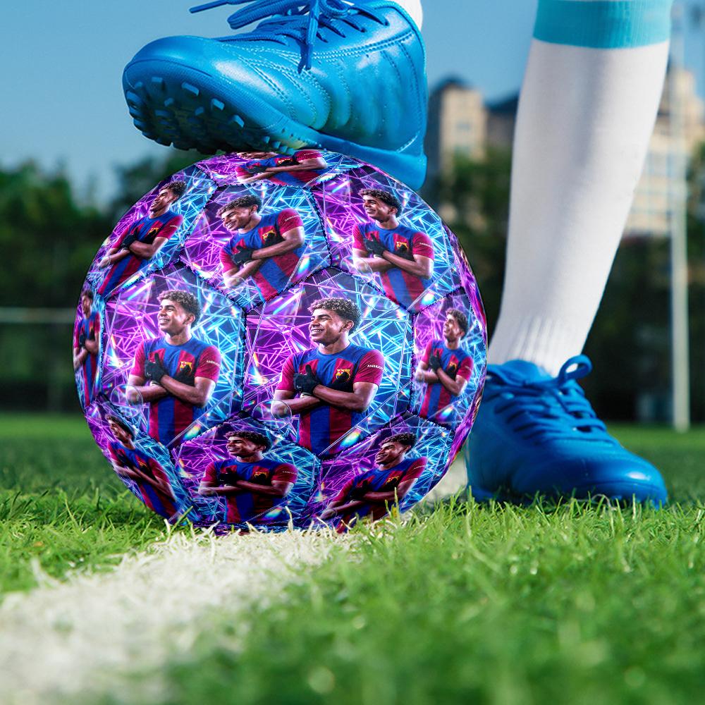 Lamine Yal Celebration Size 5 Soccer Balls, Anti-Slip, Protective Football, Outdoor Sport, a Unique Gift Suitable for him/her, Birthdays