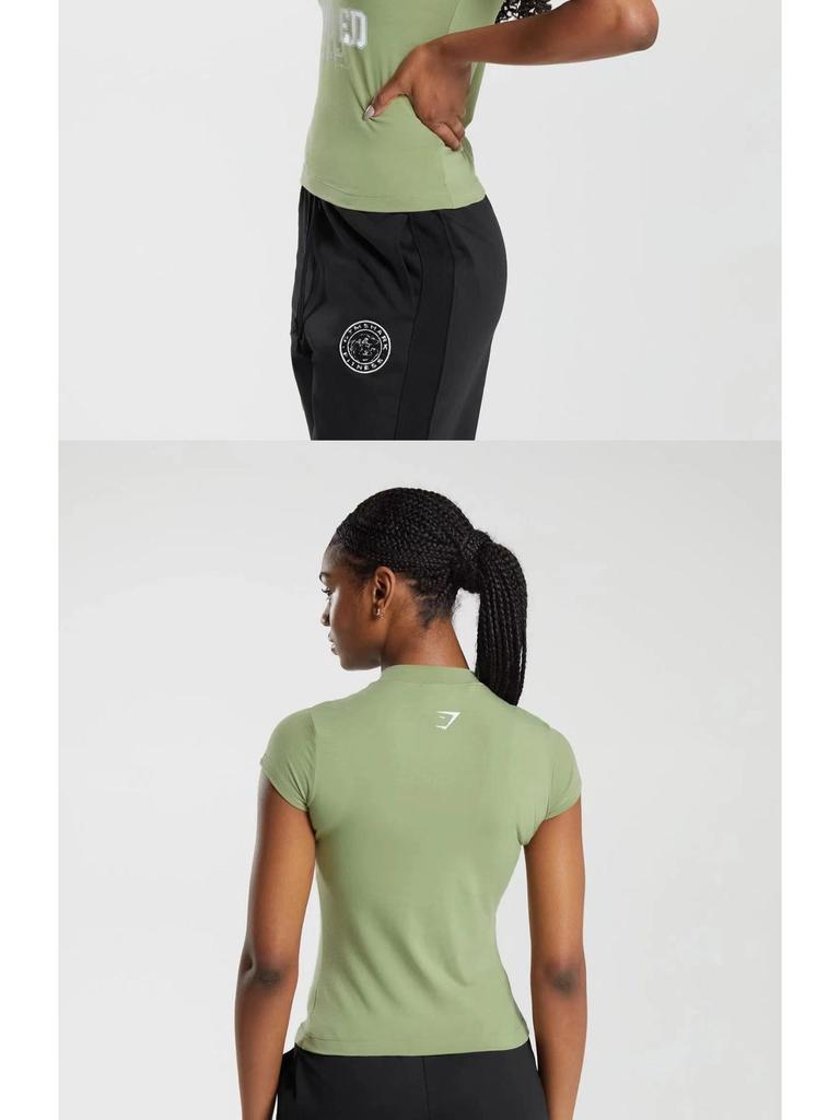 Shark Sports Women's Short-Sleeve T-Shirt: Comfy, Breathable, and Slim Fit for Running & Fitness