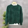 Autumn Winter Fashion Round Neck Long Sleeve Solid Sweaters Men's Clothing Casual All-match Warm Simplicity Knitting