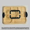 Bamboo Wooden Cheese Board with Compartments for Kitchen, Picnic, and Restaurant Serving