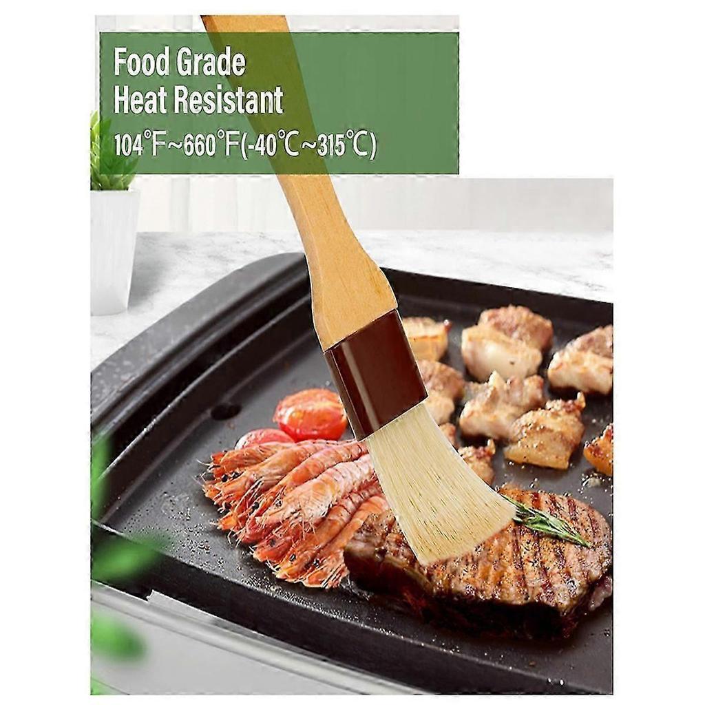 Pastry Basting Brush for Cooking,Bristle BBQ Brush for Oil & Sauce
