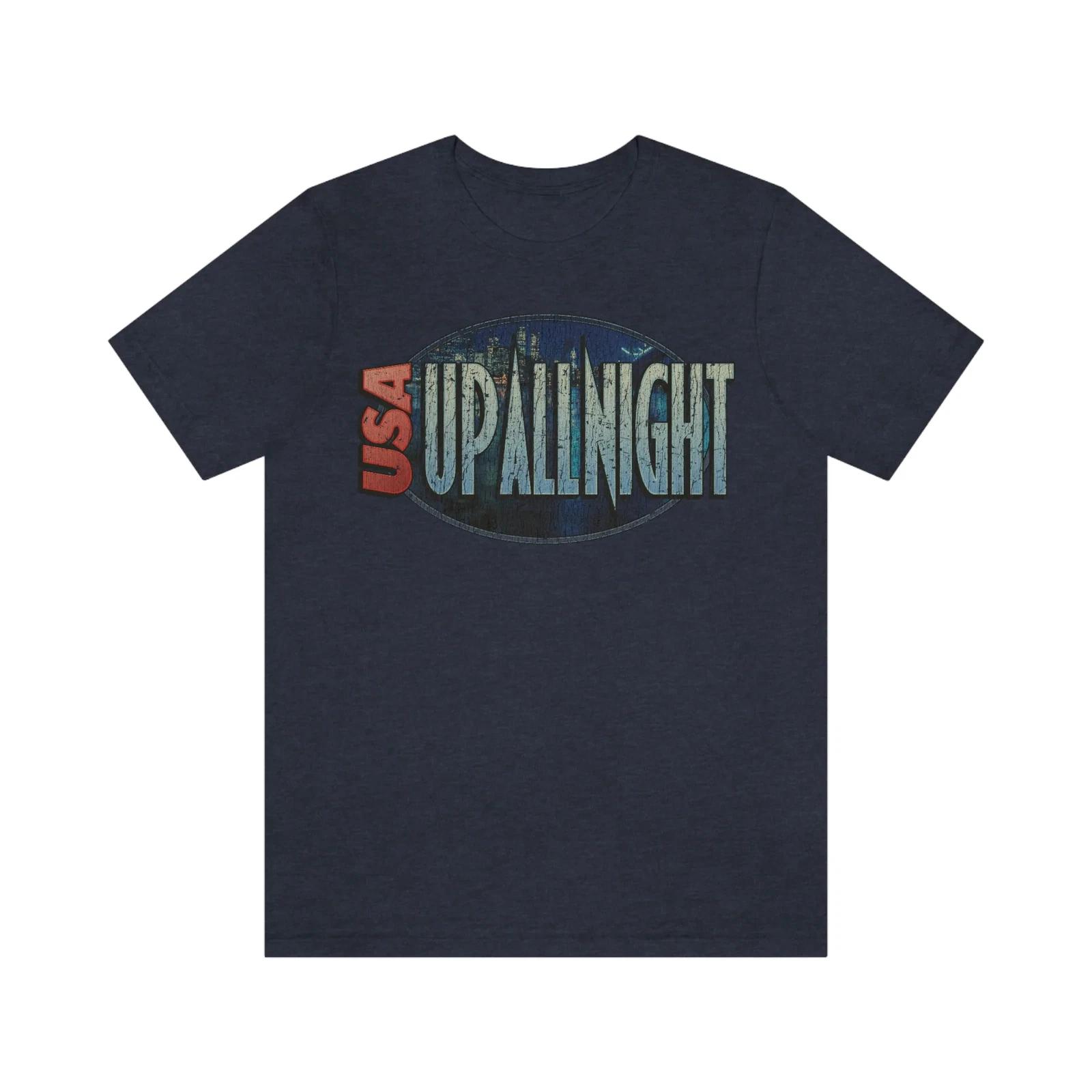 USA Up All Night 1989 Vintage Men s T shirt XL