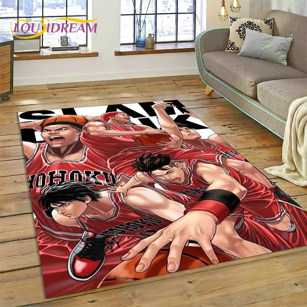 Cartoon Slam Dunk Basketball Anime Carpet Rug for Bedroom Living Room Home Sofa Decoration,Children Game Large Decor Floor Mat