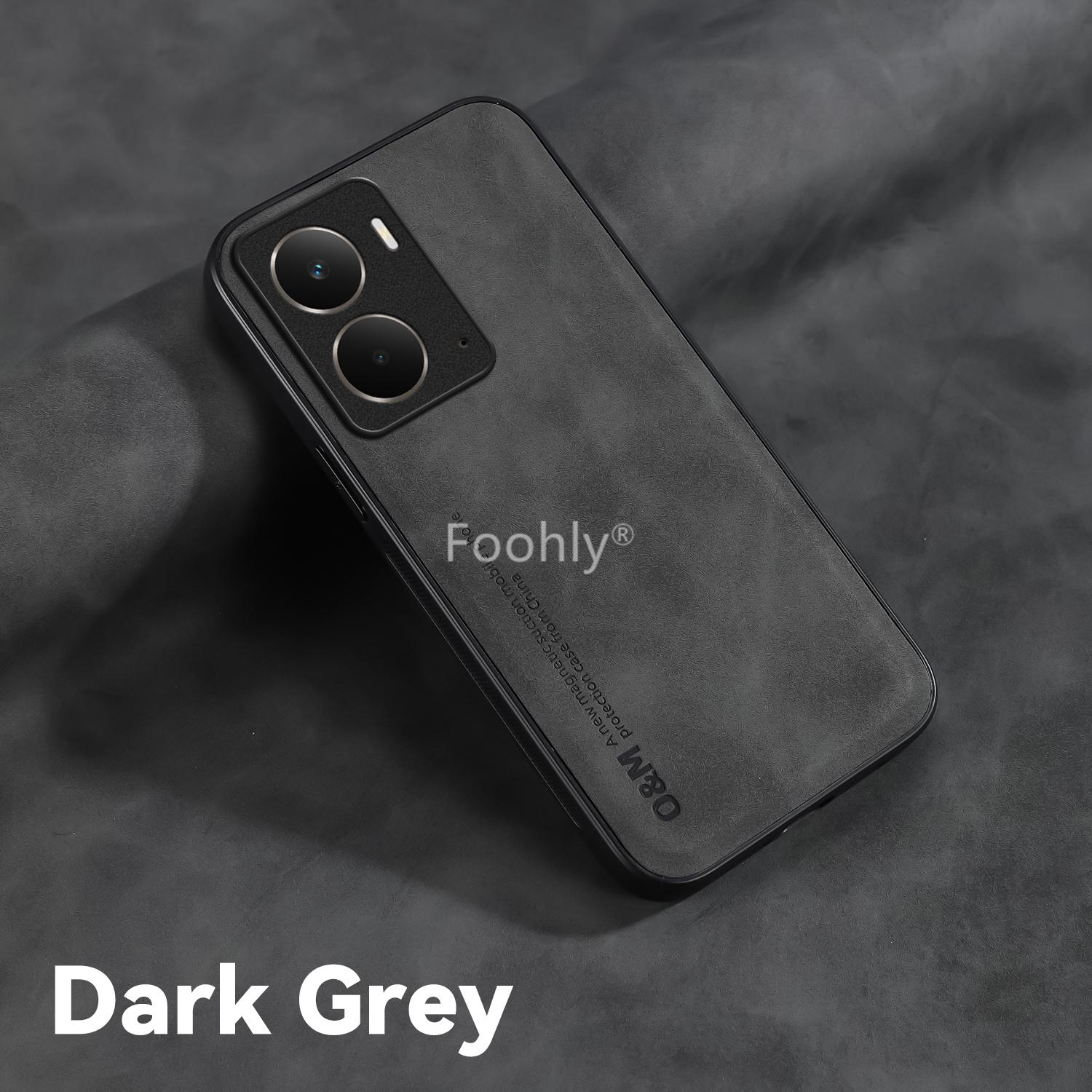 

Противоударный магнитный чехол из нубука для Realme P3 Защитная крышка Задняя панель Coque Funda Realme P3 темно серый