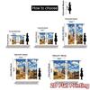 Set Of 2 Flat Printing Curtains Without Rod Desert Rocks Popular Curtain Polyester Outdoor Decorations Bedroom Ideal For