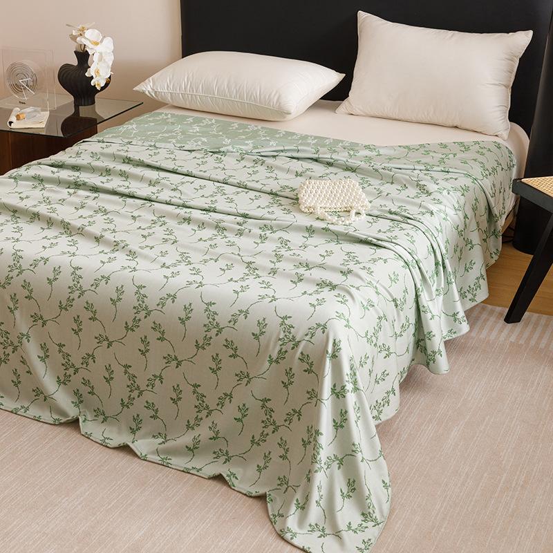 2025 New Bamboo Fiber Thin Cover Blanket, Simple Summer Air Conditioning Blanket for Single Double Bed