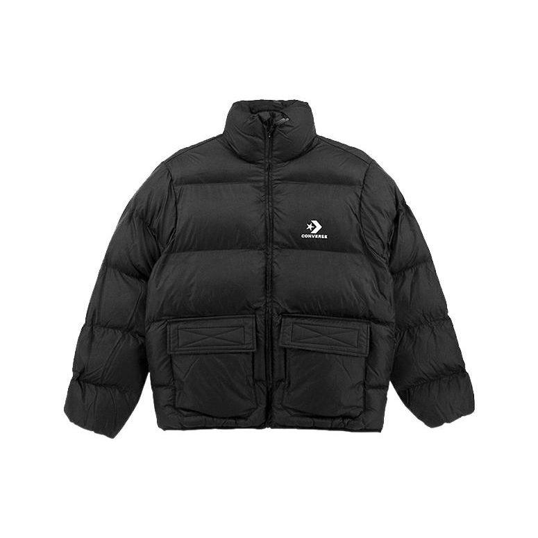 Converse PATCH POCKET Puffer Jacket Men's Black 10023798-A01