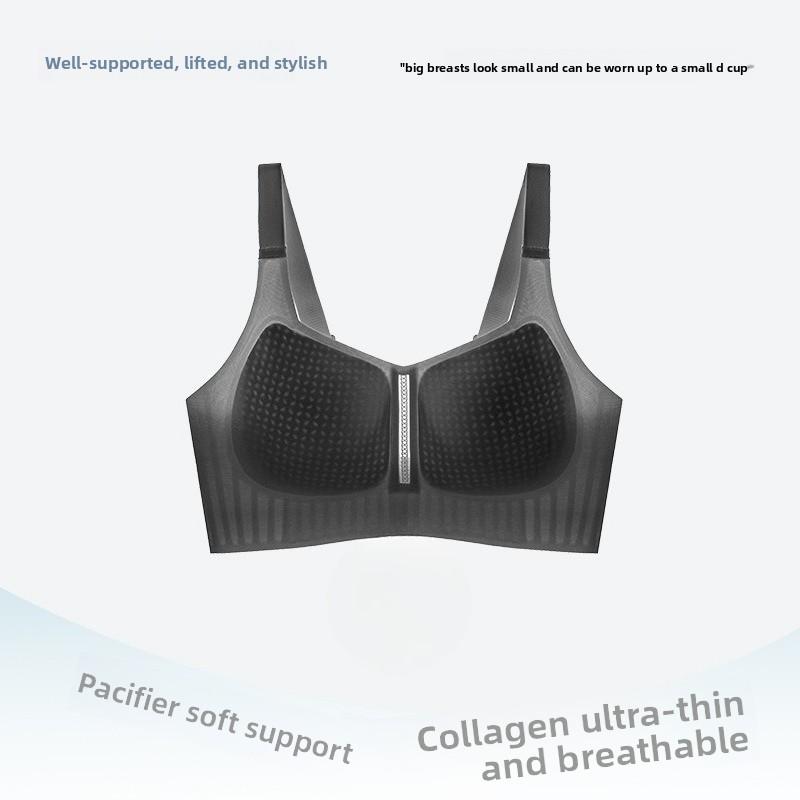 Dames Zomer Dun Stijl Grote Borst Tonen Kleine Vaste Cup IJszijde Koel Gevoel Gelei Strip Zachte Ondersteuning Verzamelen Geen Spoor Ondergoed