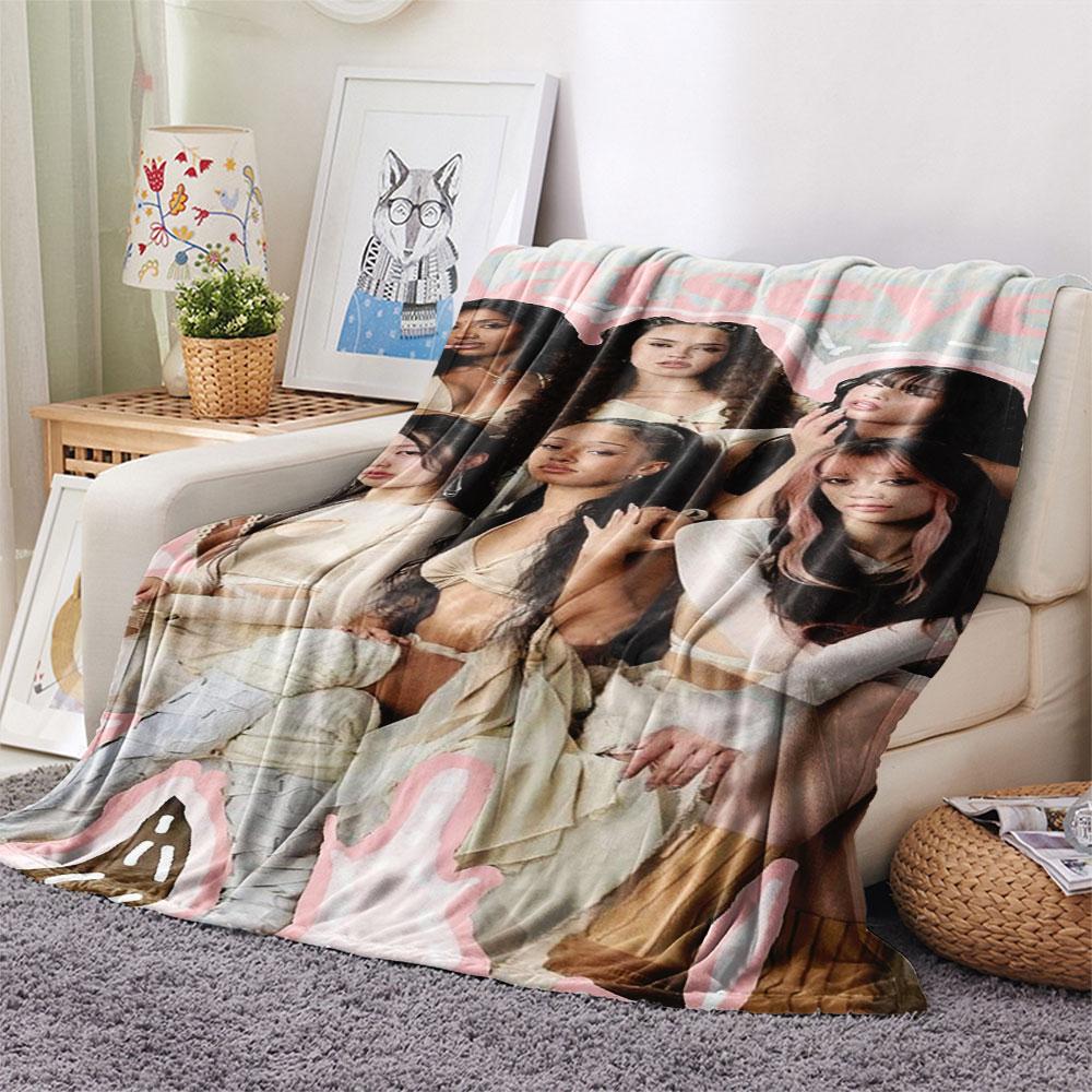 1PC KATSEYE Patterned Flannel Blanket Suitable For All Seasons for Home Decor Warmth and Comfort Gifts Holiday Present